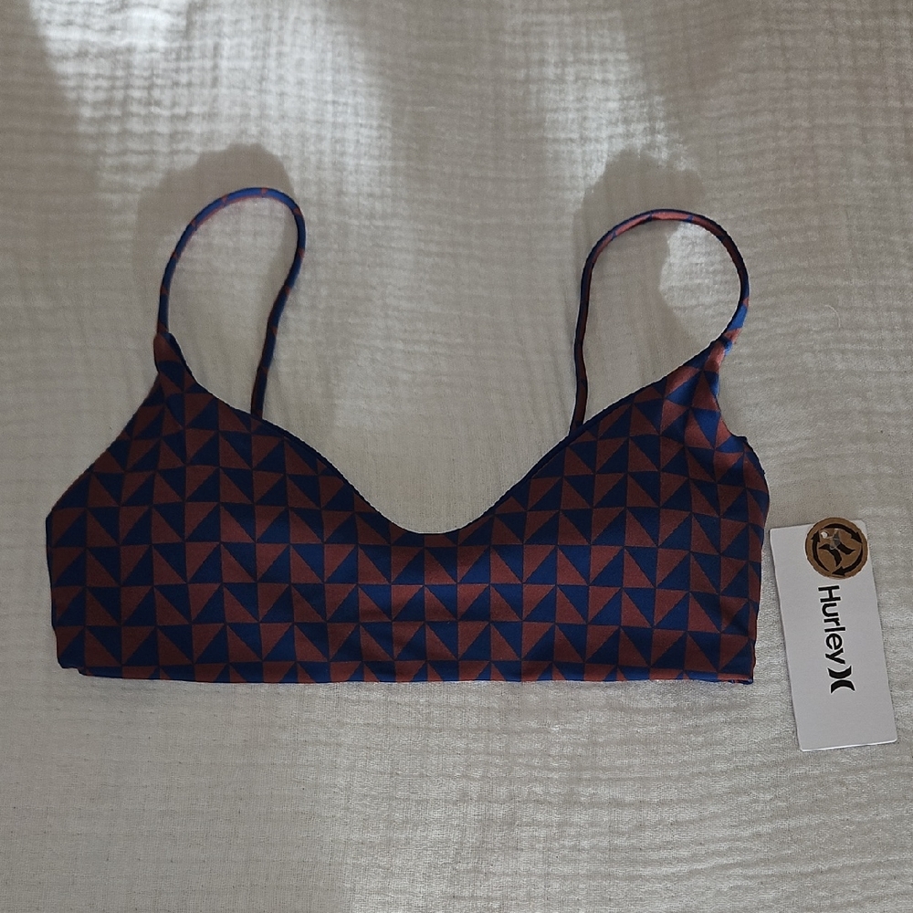 Hurley Triangular Pattern Bikini Top